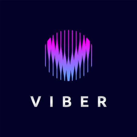 Viber logo with letter V conceptのイラスト素材