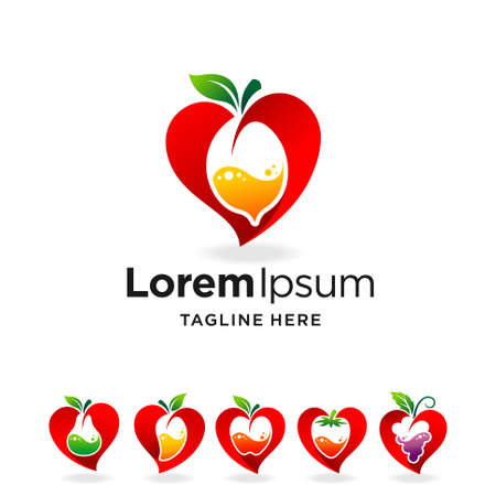juice logo set with multiple conceptのイラスト素材