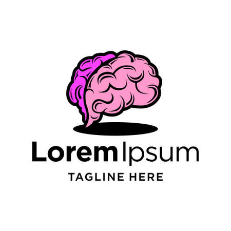 brain logo with shadow conceptのイラスト素材