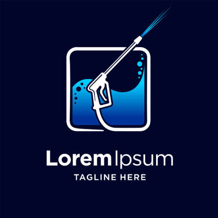 power washing vector with dark backgroundのイラスト素材