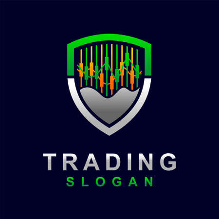 safety trading logo with shield conceptのイラスト素材