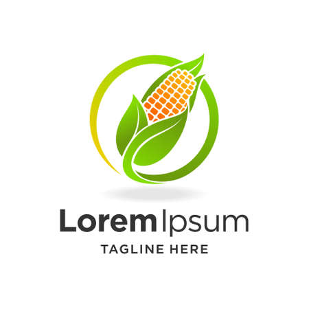 cornfield logo with circle conceptのイラスト素材