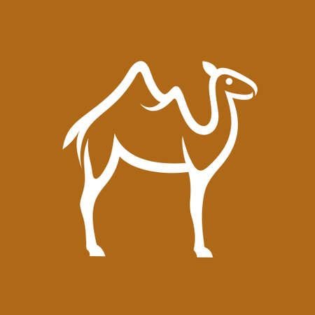 camel logo with single line conceptのイラスト素材