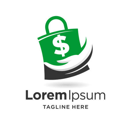 money logo with bag conceptのイラスト素材