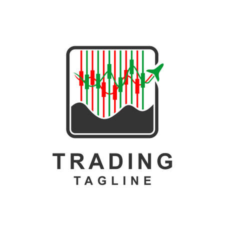 Trading logo with plane conceptのイラスト素材
