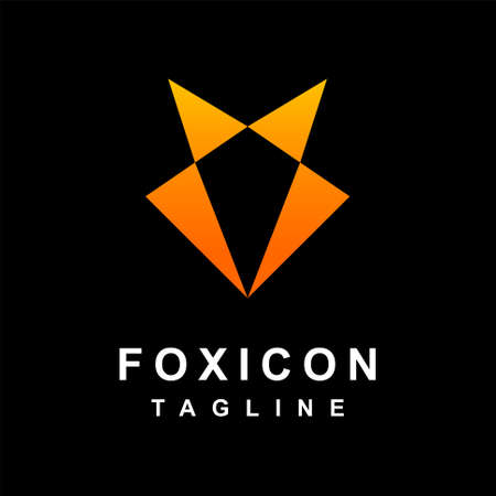 Fox logo with simple conceptのイラスト素材