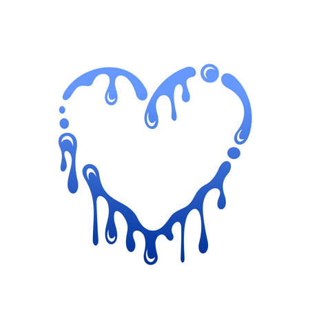 water logo with love conceptのイラスト素材