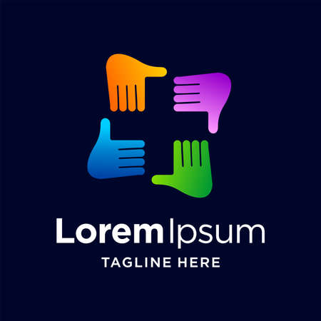 health care logo with unity conceptのイラスト素材