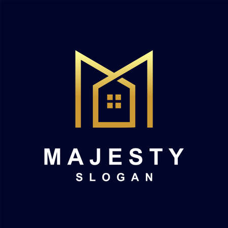 majesty logo with letter M conceptのイラスト素材