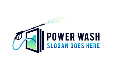 Power Wash lettering logo, power wash logoのイラスト素材