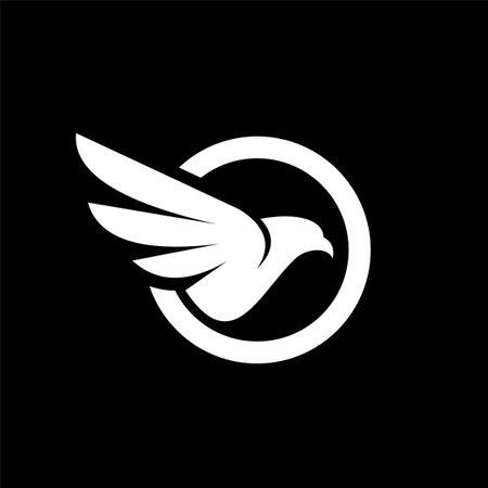Bird logo with circle conceptのイラスト素材
