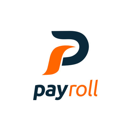 Payroll logo with letter P and r conceptのイラスト素材
