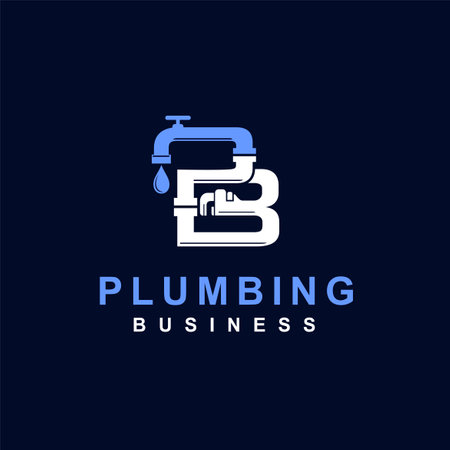 Plumbing logo, letter P Plumbing logoのイラスト素材