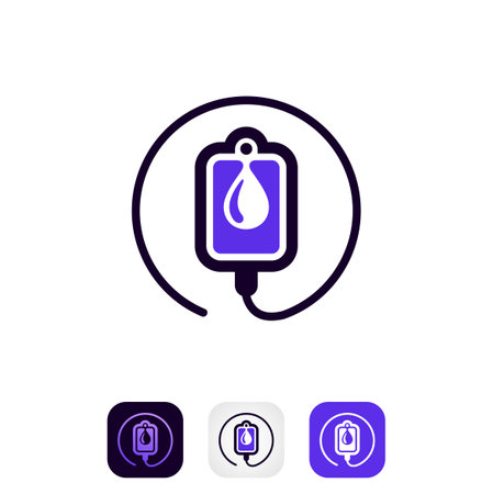 IV health logo, pure IV logoのイラスト素材