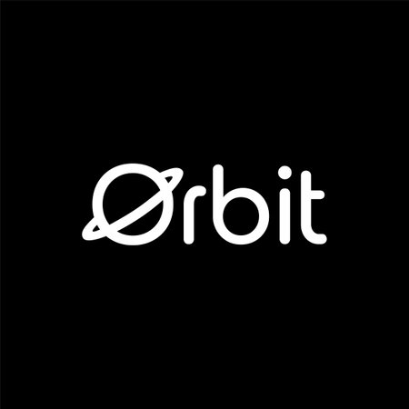 Orbit lettering logo, orbit logo designのイラスト素材
