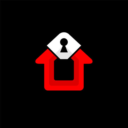 home security logo, home safety logoのイラスト素材