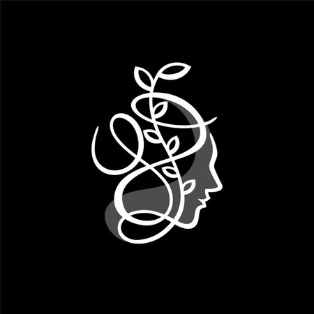 psychology logo, people with mental health logoのイラスト素材