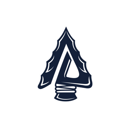 arrowhead logo with letter AD conceptのイラスト素材