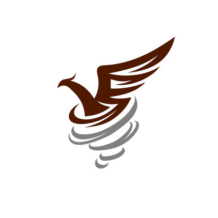 Phoenix logo with wine conceptのイラスト素材