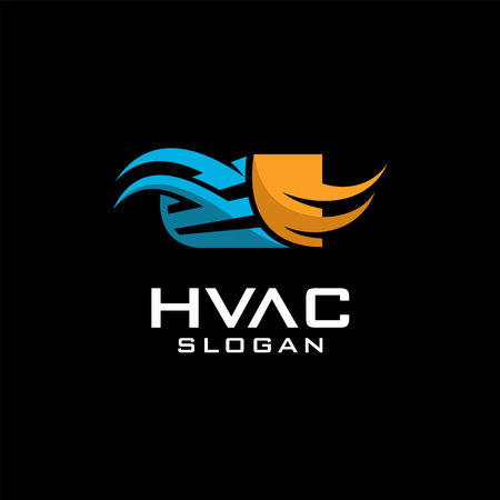 conditioning logo, HVAC logo designのイラスト素材