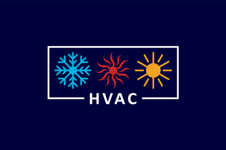 HVAC icon set, heating and cooling set iconのイラスト素材