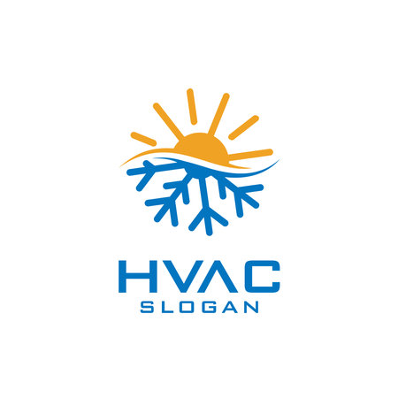 weather logo, HVAC logo designのイラスト素材