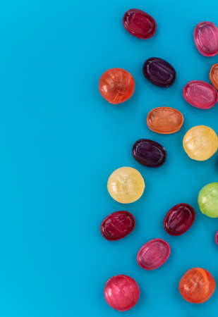 Still life of colorful candies. Flat lay.の写真素材