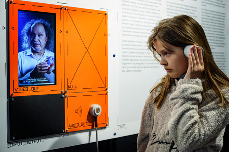Warsaw. Poland. 03.27.2022. Auto guide in Copernicus Science Centre.のeditorial素材