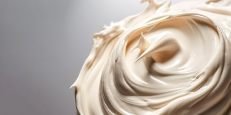 Smear cosmetic cream texture. Face creme, body lotion surface. Skincare creamy and beauty product background.AI Generativeの素材