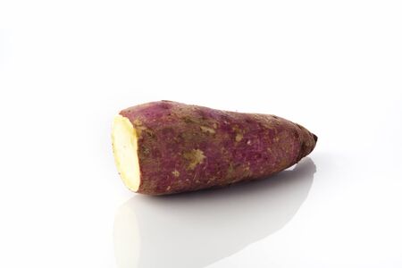 Sweet Potato over white Backgroundの写真素材