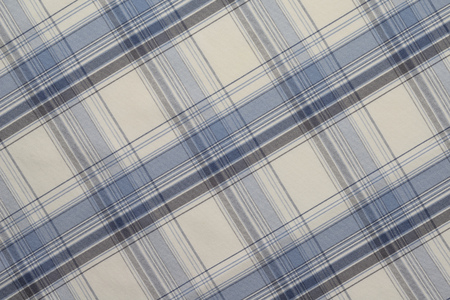 White And Blue Plaidの写真素材