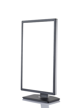 High Definition Computer Monitor Over White Backgroundの写真素材