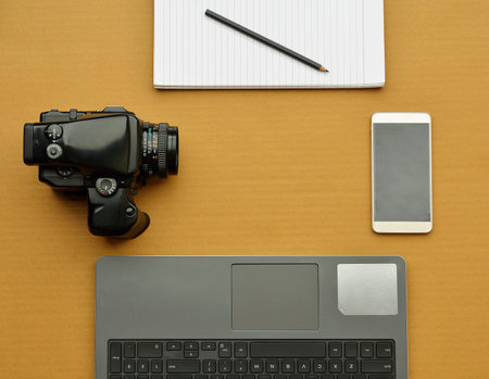 photographers desk shot in studio