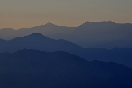 View of Himalayan Mountain Rangeの写真素材