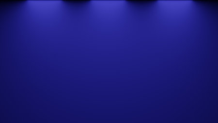 blue backdrop for presentation, blue wall copy space abstract design, 3d render empty space illustrationの写真素材