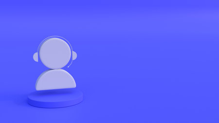 customer support concept design in 3d rendering, banner for online hotline or customer support call agent 3d illustration, concept for getting feedback from customer on hotline for business 3d renderの写真素材