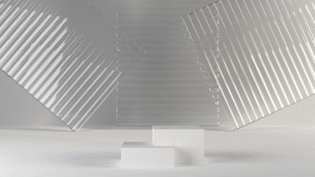 Abstract environment 3d product product showcase for online ads campaigns, best for cosmetic and skin care product display and show or presentationの写真素材