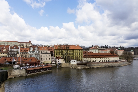 View from Charles Bridge. Prague. Czech Republicのeditorial素材
