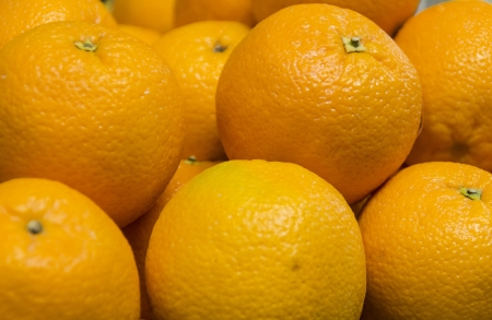 Close up of mandarin oranges in a basketの写真素材