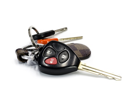 Car remote control , isolated on white backgroundの写真素材
