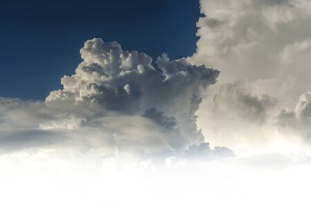 Blue sky with white cloudsの写真素材