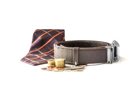 Men accessories , isolated on white backgroundの写真素材