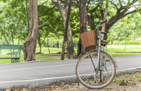 Bicycle in the park : Concept for relaxation and exerciseの写真素材