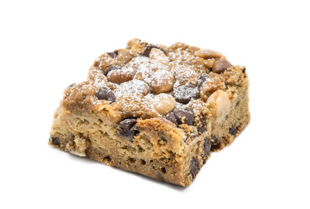 Choc chip cookie isolated on white backgroundの写真素材