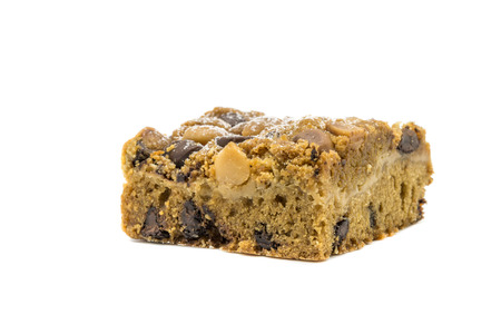 Choc chip cookie isolated on white backgroundの写真素材