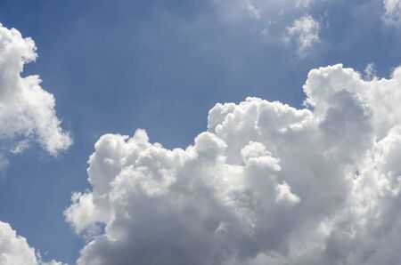 Cloudy on beautiful blue skyの写真素材