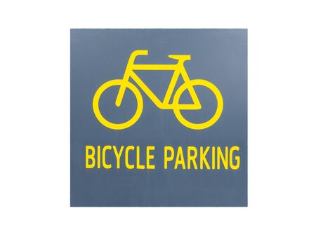 Parking sign , Isolated on white backgroundの写真素材