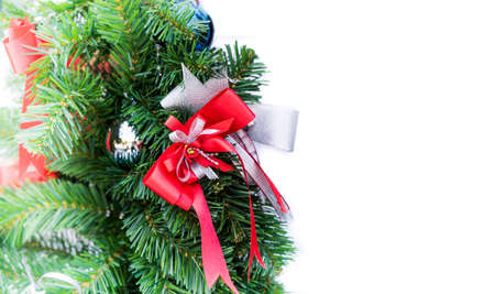 Christmas decoration on white bakgroundの写真素材