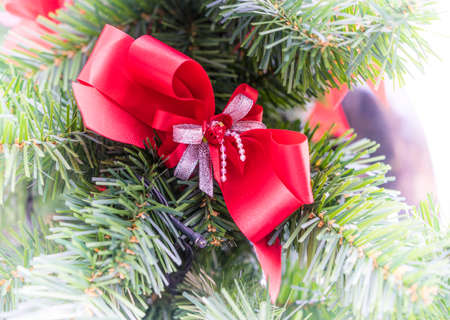 Close up of Christmas greeting decorationの写真素材
