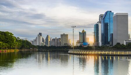 Park in the city , Bangkok :Thailandの写真素材